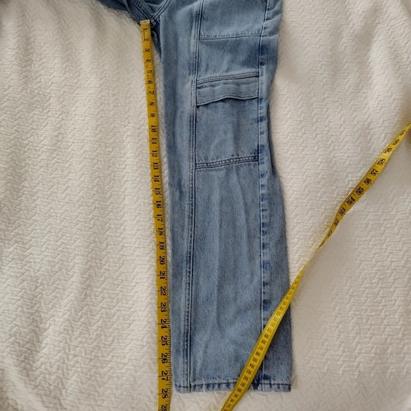 Agolde Cooper Cargo Jeans In Light Wash Sz 26 - Picture 12 of 12